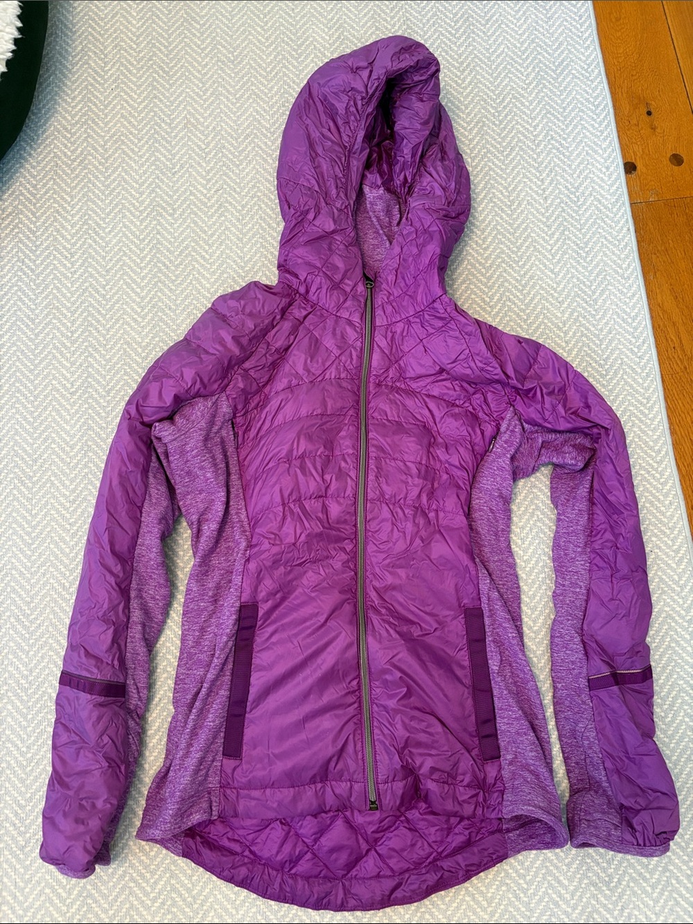 lululemon athletica Purple Quilted Hybrid Hooded Puffer Jacket